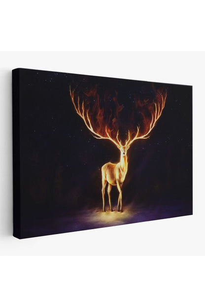 DB HG Sürreal Sarı Geyik Tablosu-6649