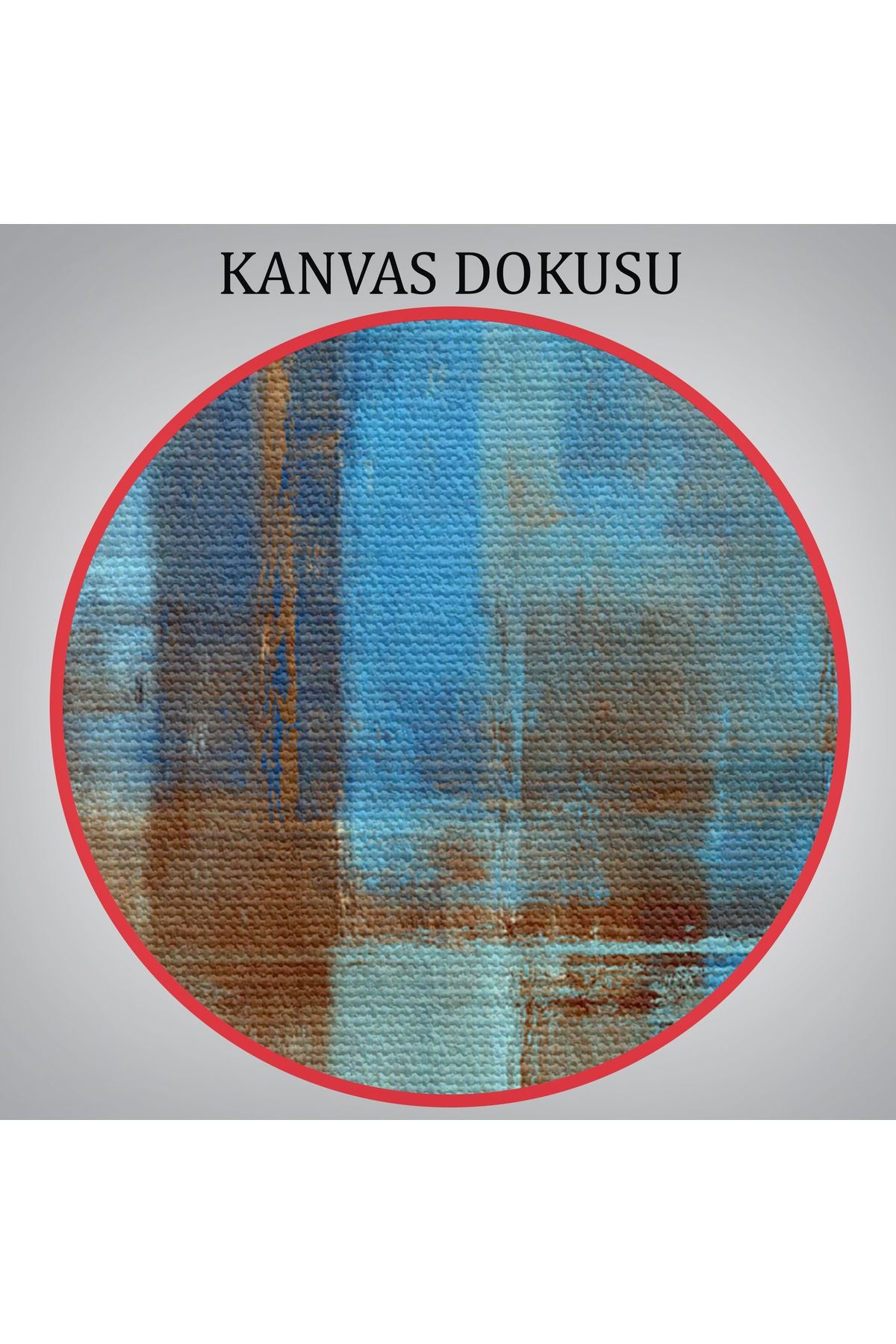 Soyut Yağlıboya Görünüm Dekoratif Kanvas Duvar Tablosu-3449