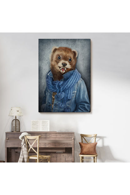 Simsar Kafalı İnsan Kanvas Tablo-4990