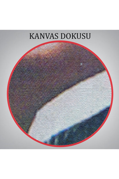 Atatürk Portre Tablosu Mustafa Kemal Atatürk Dikdörtgen Dekoratif Kanvas Tablo-CR-68