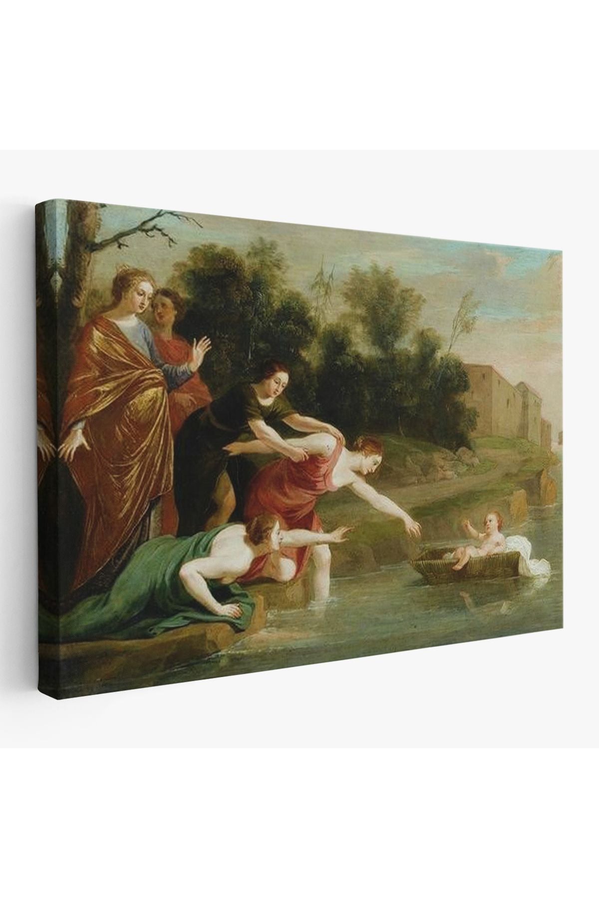 Jacques Stella - Musa'nın Bulunuşu Tablosu - The Finding of Moses-6579