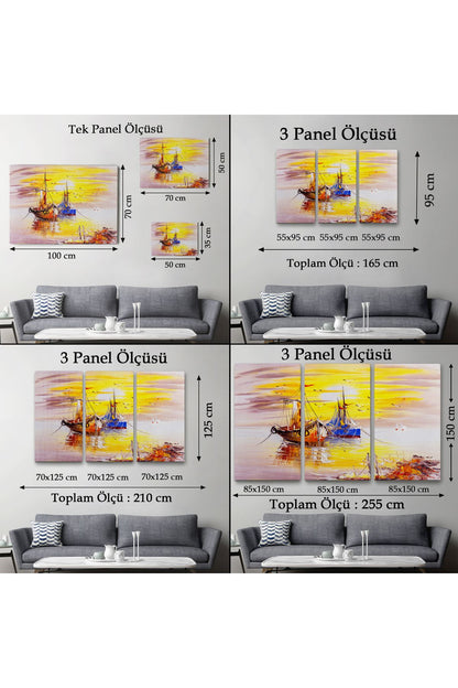 Venedik İtalya Yağlıboya Görünüm Dekoratif Kanvas Duvar Tablosu-3489