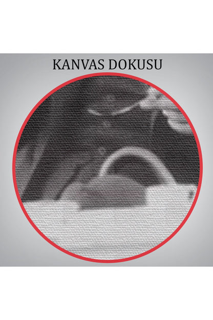 Atatürk Portre Tablosu Mustafa Kemal Atatürk Dikdörtgen Dekoratif Kanvas Tablo-EZ-124