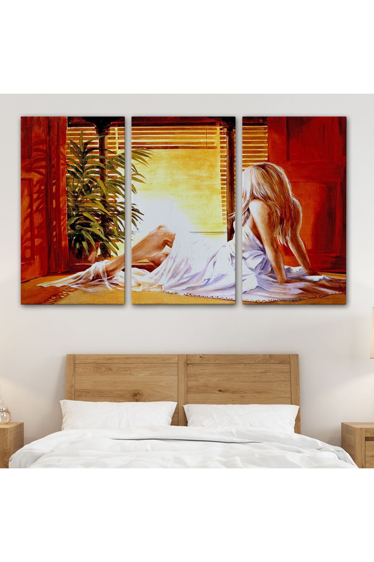 Pencere Önündeki Kadın Tablosu-6633