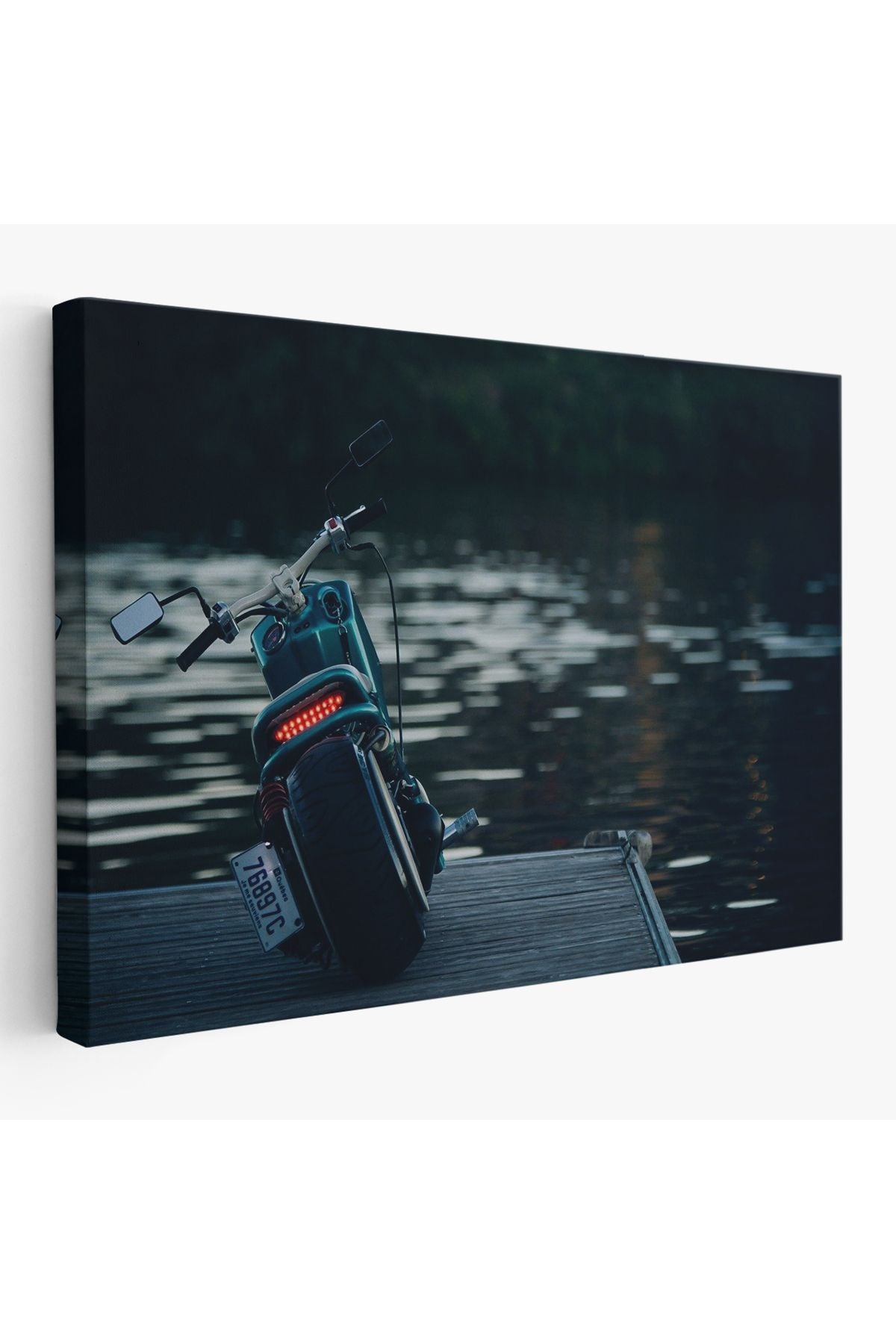 Motosiklet Kanvas Tablo, Büyük Kanvas Tablo, Motosiklet Sürücüleri İçin Bir Hediye-5379