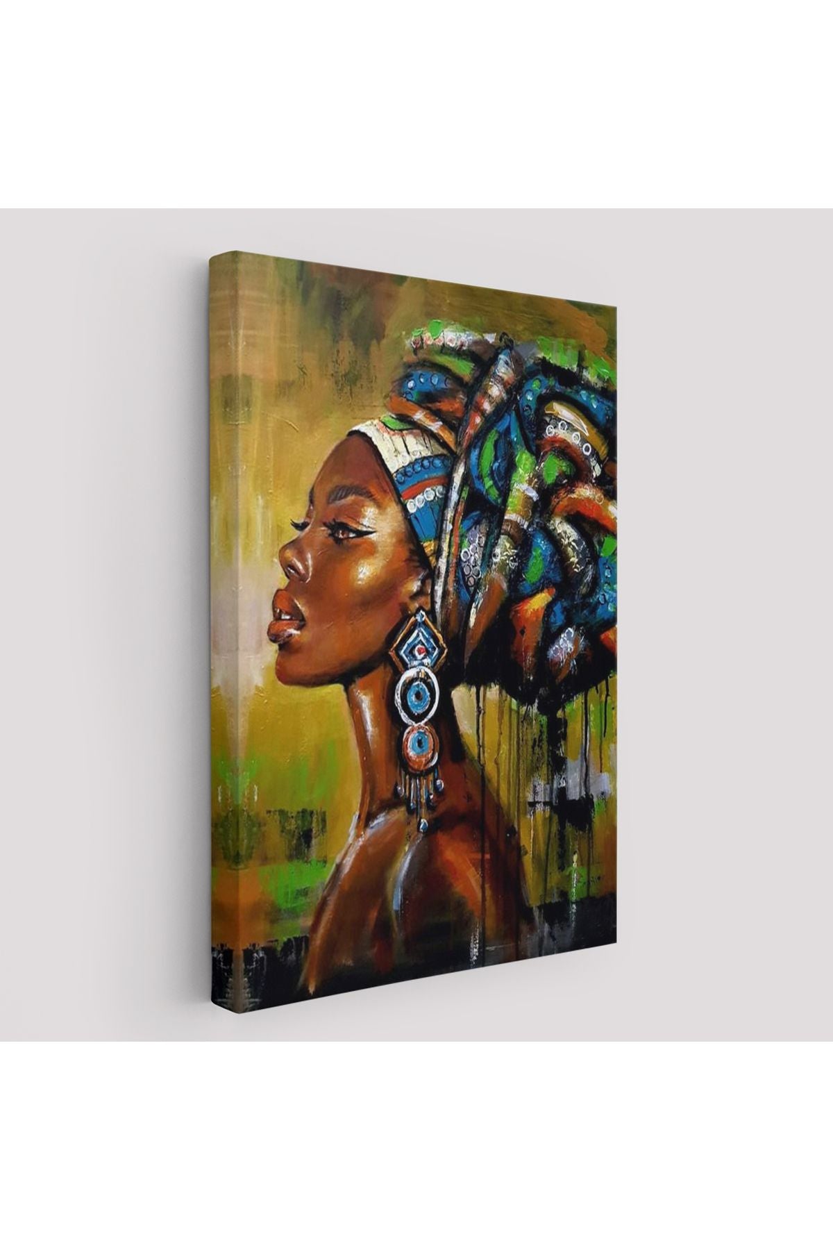 mstseri001 Siyah Kadın Kanvas Tablo, Afrikalı Kadın Kanvas Tablo-5221