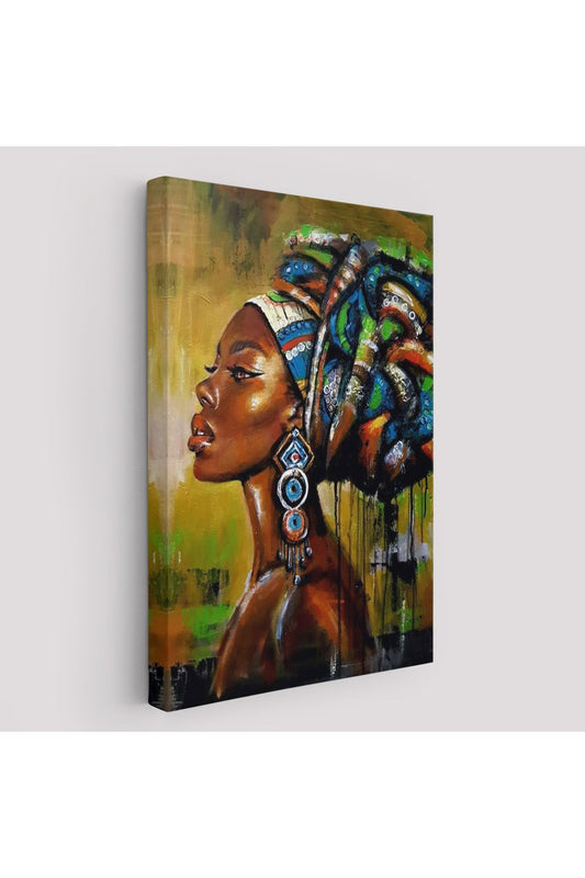 mstseri001 Siyah Kadın Kanvas Tablo, Afrikalı Kadın Kanvas Tablo-5221