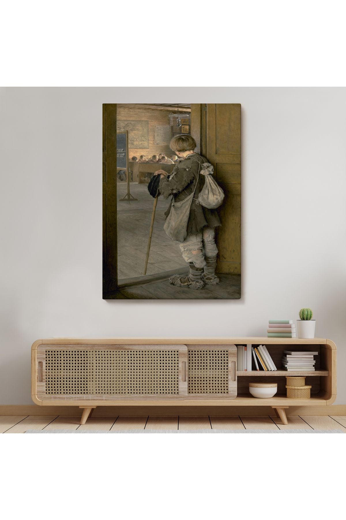 Nikolay Bogdanov Belsky'in Sınıfın Kapıdında Tablosu-6341