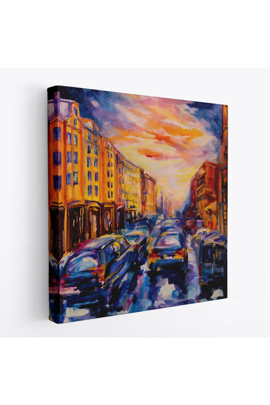 Şehir Trafiği Kanvas Tablo-5901