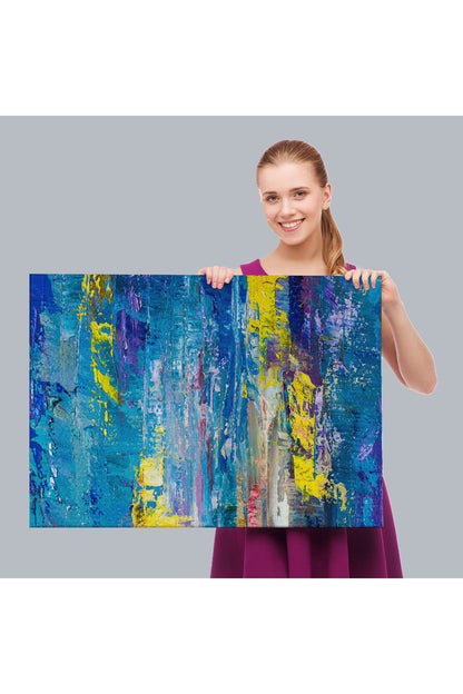 Soyut Yağlıboya Görünüm Dekoratif Kanvas Duvar Tablosu-3717