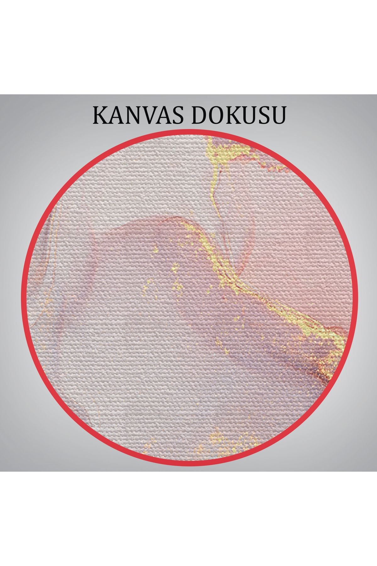 Mürekkep ve Alkol Elementleri ile Mermer Deseni Verilmiş Kanvas Tablo-5047