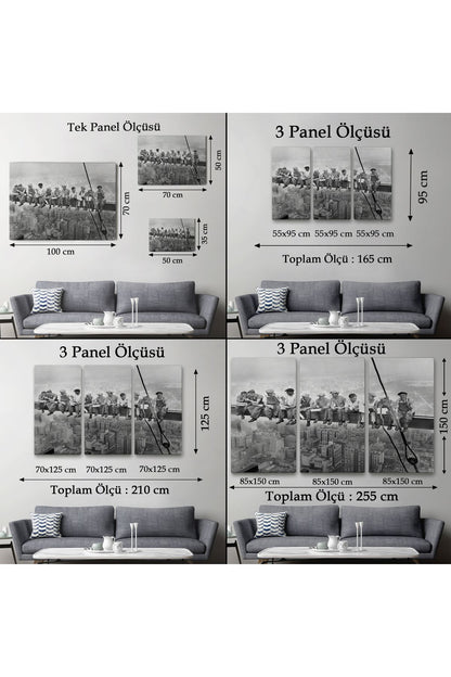 Bir Gökdelenin Tepesinde Öğle Yemeği New York Kanvas Tablo-5408