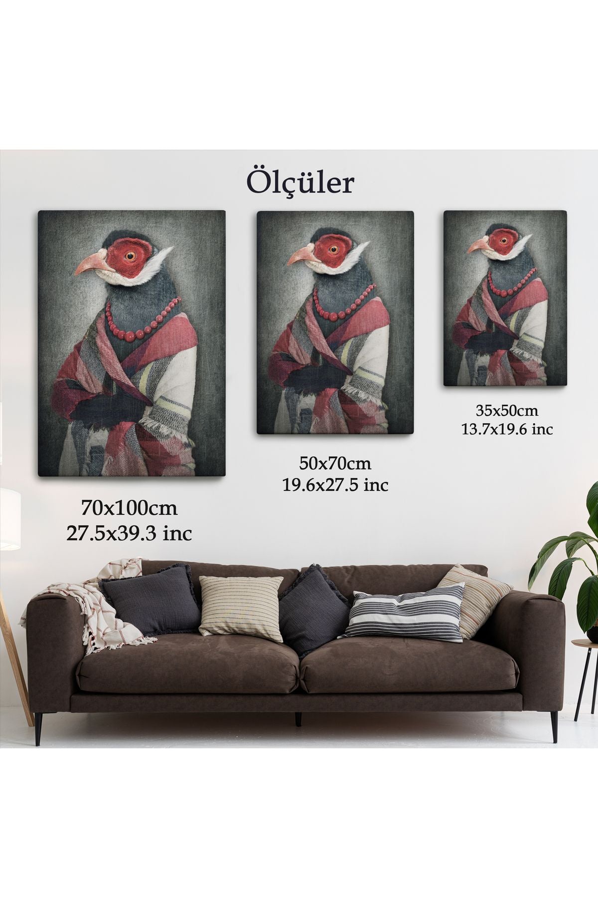 Kuş Kafalı İnsan Kanvas Tablo-4992