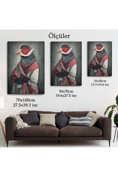 Kuş Kafalı İnsan Kanvas Tablo-4992