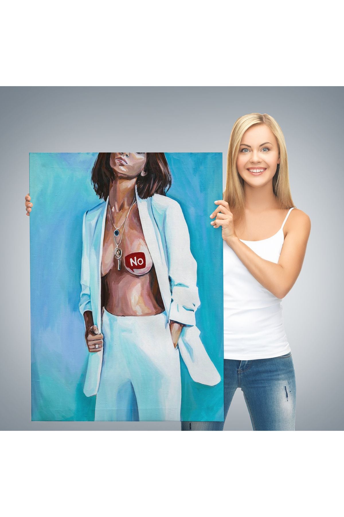 Feminist Kadın Kanvas Tablo-5118