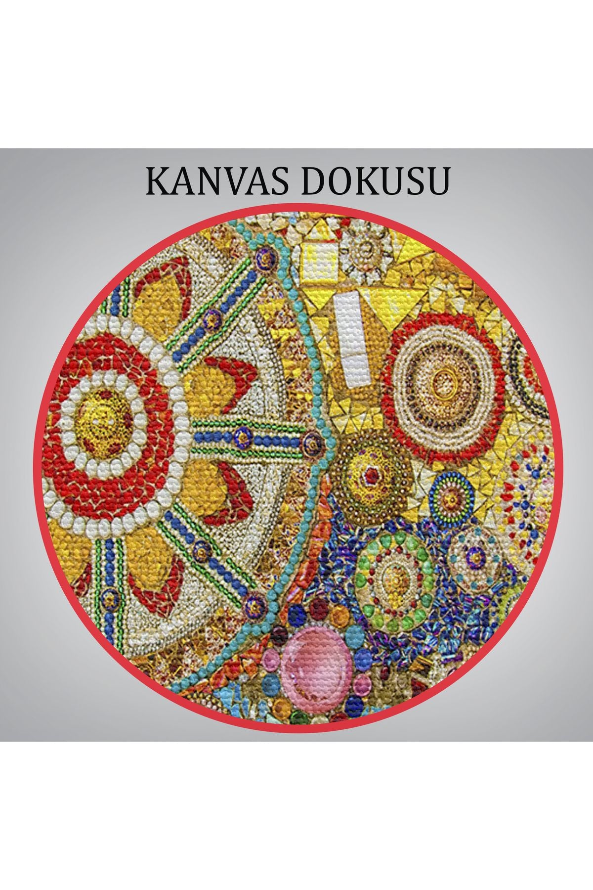 Sanatsal Mozaik Cam Dekoratif Kanvas Duvar Tablosu-3463