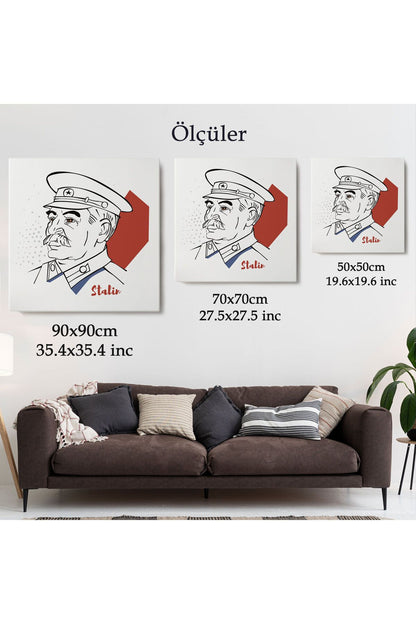 Stalin Dekoratif Kanvas Duvar Tablosu-5822