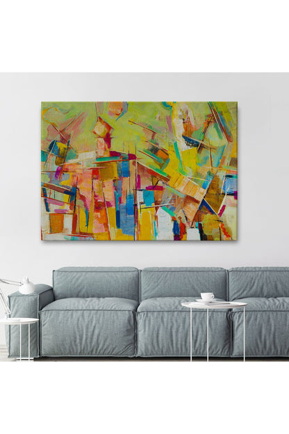 Soyut Yaglıboya Görünüm Dekoratif Kanvas Tablo-3430