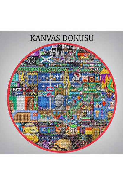 Reddit R/place Kanvas Tablo, Elraenn Twitch Kanvas Tablo, Reddit Savunma Hattı Kanvas Tablo-5173