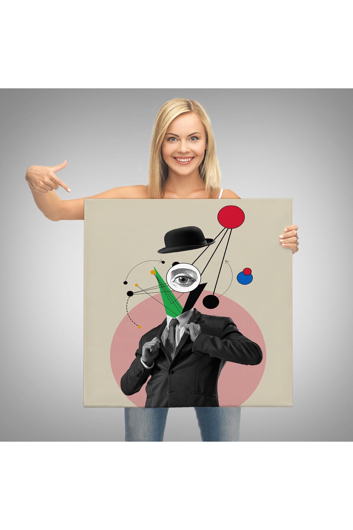 Pop Art Tablo, Kahve İçen Çizgi Roman Kahramanı-5802