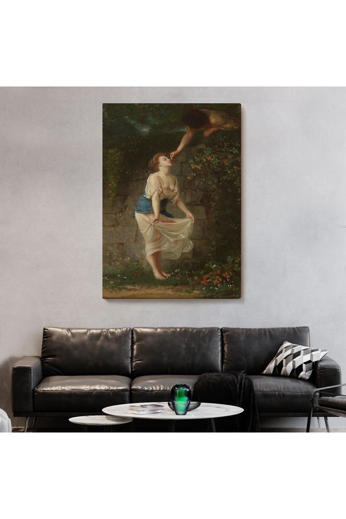 Kiraz Toplayan Sevgililer Duvar Tablosu-6255