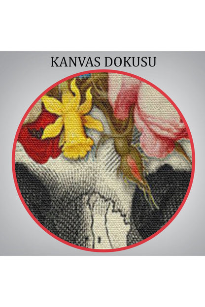 Çiçekli Kafatası Madame Memento Kanvas Tablo, Kafatası Ölülerin Günü Kanvas Tablo-5321