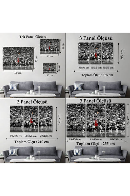 MLT Brnd product092 Michael Jordan Üçlük Şutu Kanvas Tablo-5139