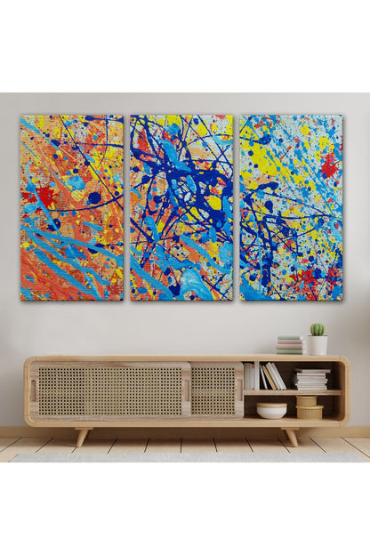 Soyut Sanatsal Yağlıboya Görünüm Dekoratif Kanvas Duvar Tablosu-3549