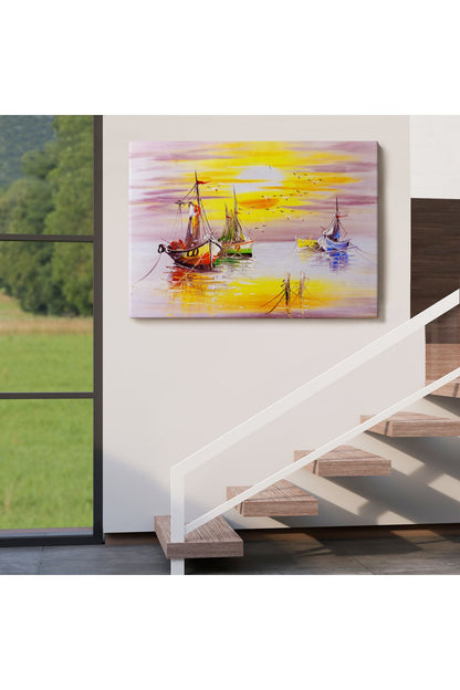 Venedik İtalya Yağlıboya Görünüm Dekoratif Kanvas Duvar Tablosu-3487