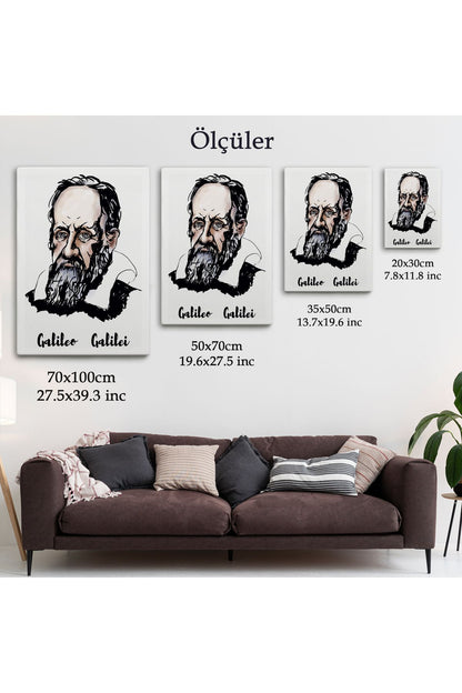 Galileo Galilei Dekoratif Kanvas Tablo-5915