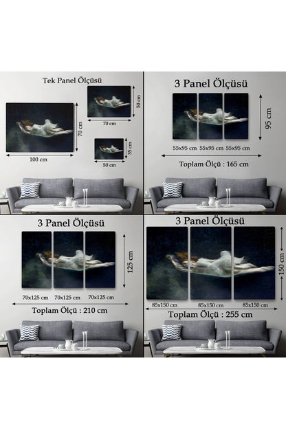 Su Altındaki Kadın Dekoratif Duvar Tablosu-6558