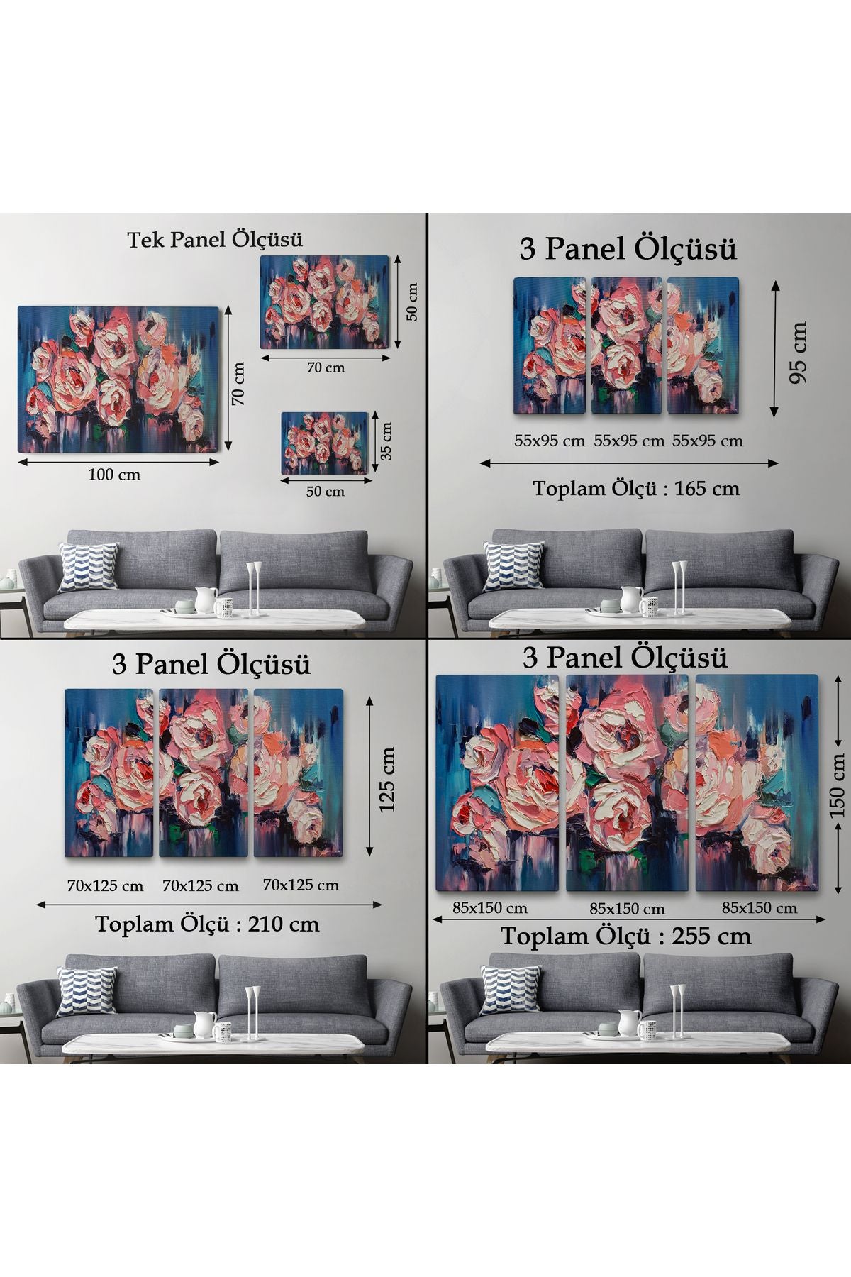 Şakayık Çiçeği Tablosu, Kanvas Duvar Tablosu-1198