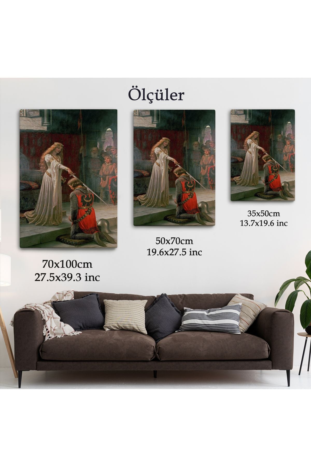 Edmund Leighton The Accolade Dekoratif Duvar Tablosu-6130