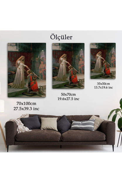 Edmund Leighton The Accolade Dekoratif Duvar Tablosu-6130