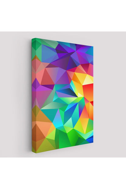 Renkli Geometrik Şekiller Çok Renkli Soyut Kanvas Tablo-5250