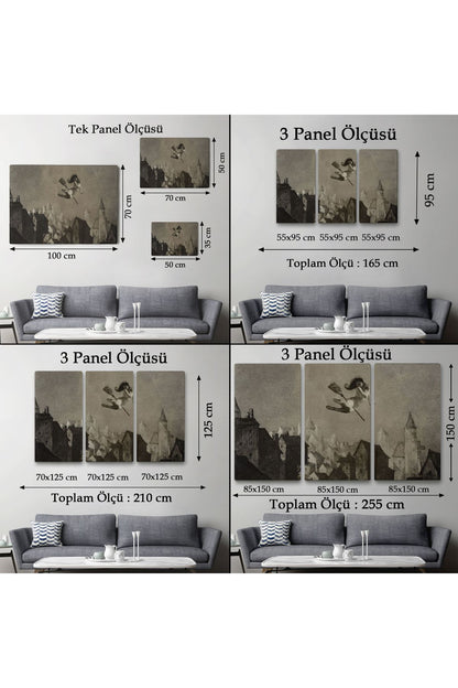 Amerikan Kabusları Tablo, Şabat Ayini, Cadı Uçuşu Kanvas Tablo, Wiccan Sihirli Dekor-5374