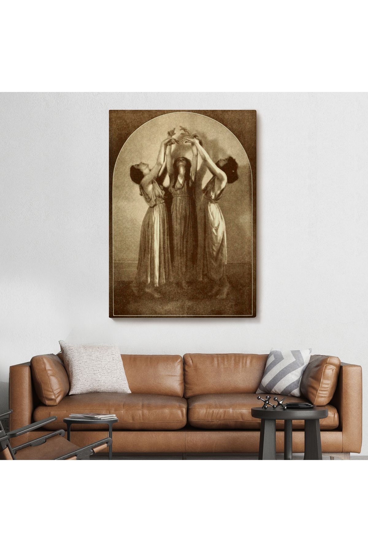 Şabat Ayinin de Dans Eden Kadınlar Dekoratif Duvar Tablosu Halloween -6385