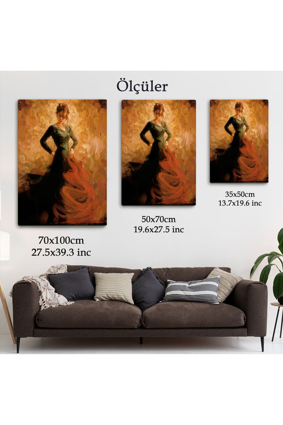 Flamenko Dansçısı Kadın Dekoratif Duvar Tablosu-6425