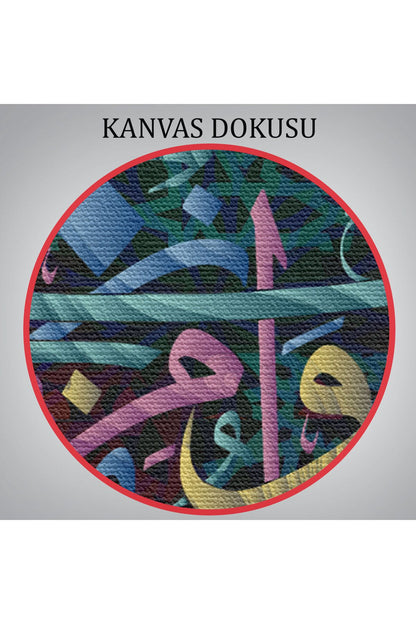 Yedi Gök Yer ve Bunların İçindekiler O'nu Tesbih Eder (İsra Süresi 44 ayet) Yazılı Kanvas Tablo-3297