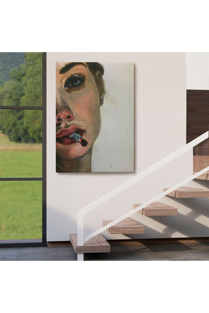 Sigara İçen Bitgin Kadın Tablosu-6019