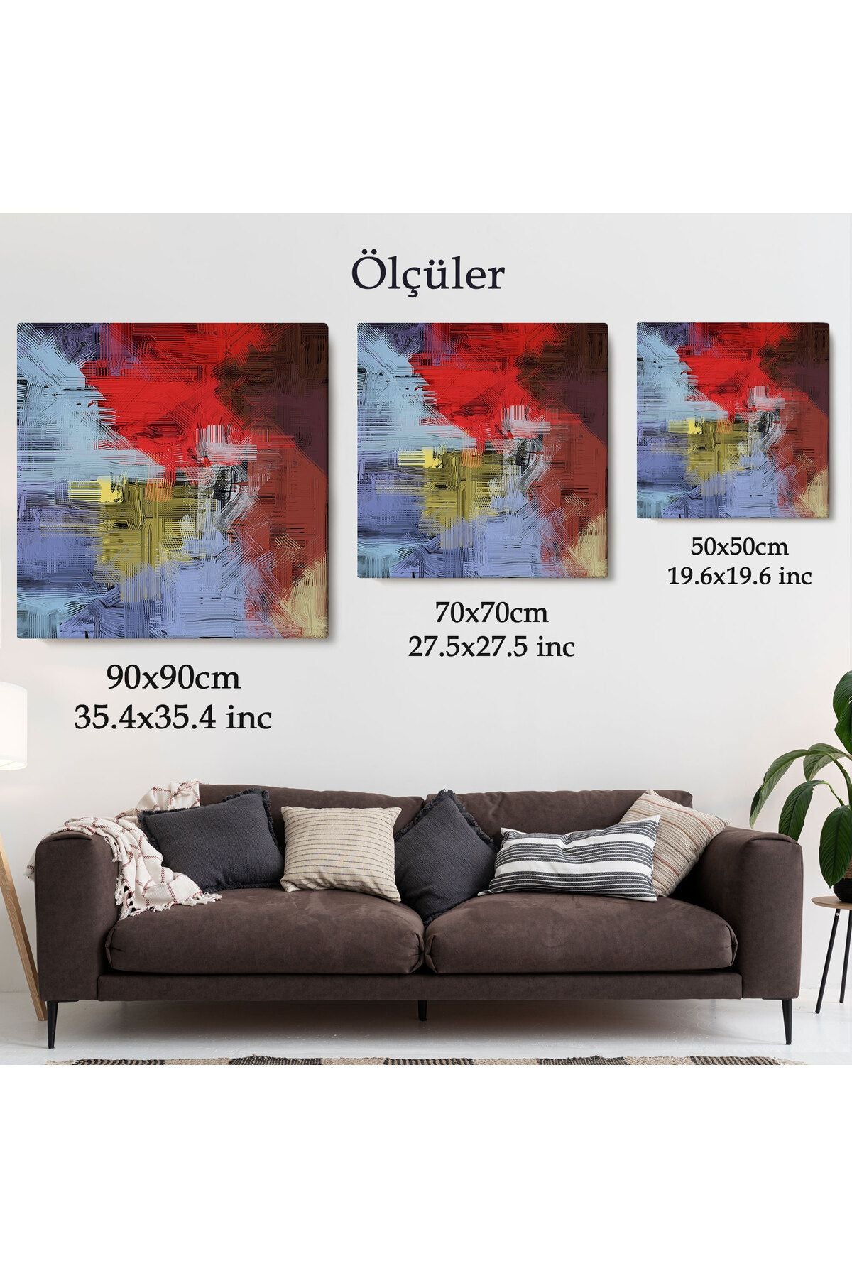 Çağdaş Desenli Soyut Kanvas Tablo-5906