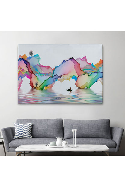 Soyut Mürekkep Sanatı Dekoratif Kanvas Duvar Tablosu-3680