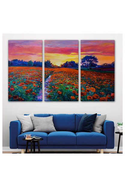 Kanvas, Duvar Tablosu, Dekoratif, Haşhaş Tarlası, Yağlı Boya 1211 EGKNV