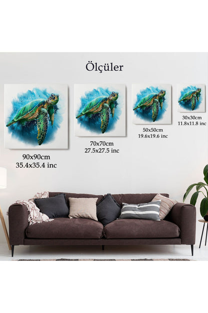 Caretta Caretta Dekoratif Kanvas Tablo-5812