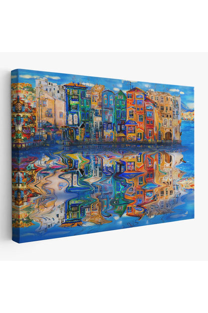Amsterdam Hollada Şehir Yansıması Duvar Tablosu-1208