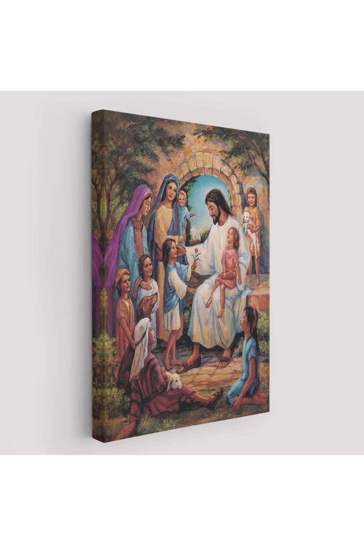 İsa Mesih ve Çocuklar Dekortif Duvar Tablosu-6236