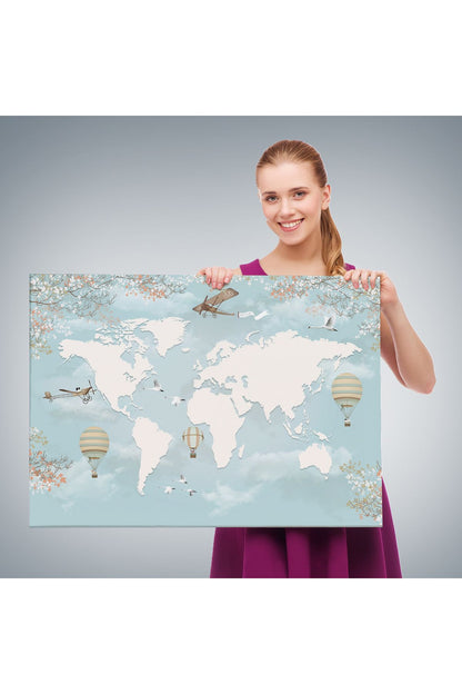 Çocuk Odası İçin Dekoratif Kanvas Duvar Tablosu-3674