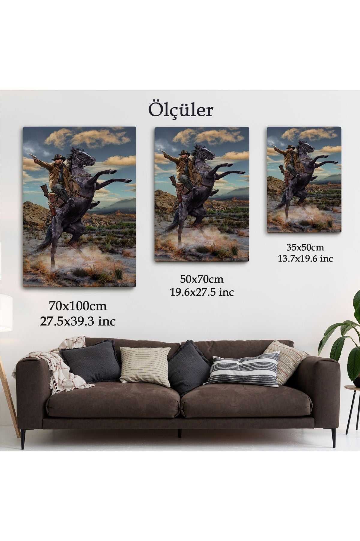 YS Özel Amerikan Kovboyu Dekoratif Duvar Tablosu-6124