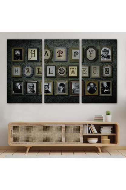 Ürpertici Karakterler Vintage Korku Filmi Cadılar Bayramı Gotik Duvar Tablosu-5195