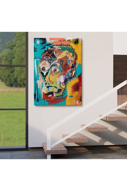 DB  Jean Michel Basquiat, İsimsiz Kafatası 1981 Kanvas Tablosu-4977